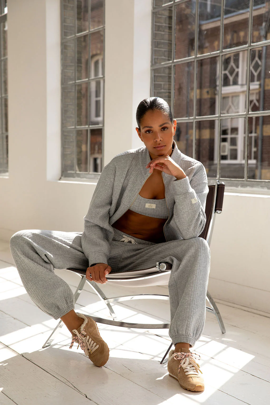 Lena Top | Grey Melange - Image 5